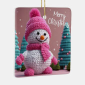 Ornement En Céramique Pois rose et blanc (Droite)