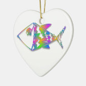 Ornement En Céramique Poisson Abstrait (Gauche)