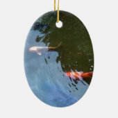 Ornement En Céramique Poisson, carpes de Koi dans l'étang (Dos)