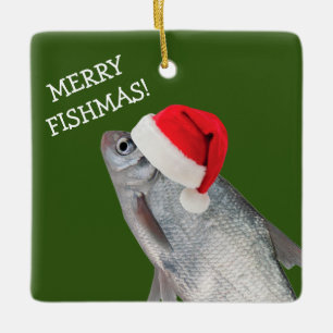 Ornement En Céramique Poisson de Noël