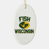 Ornement En Céramique Poisson Wisconsin (Droite)
