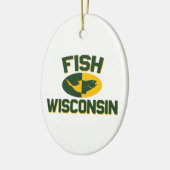 Ornement En Céramique Poisson Wisconsin (Gauche)