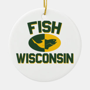 Ornement En Céramique Poisson Wisconsin