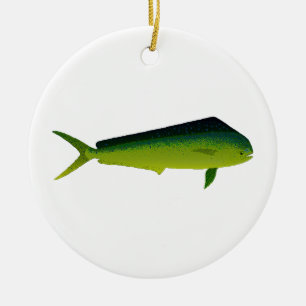 Ornement En Céramique Poissons de Mahi Mahi - dauphin - Dorado