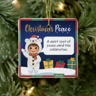 Ornement En Céramique Polar Bear Christmas Ornament