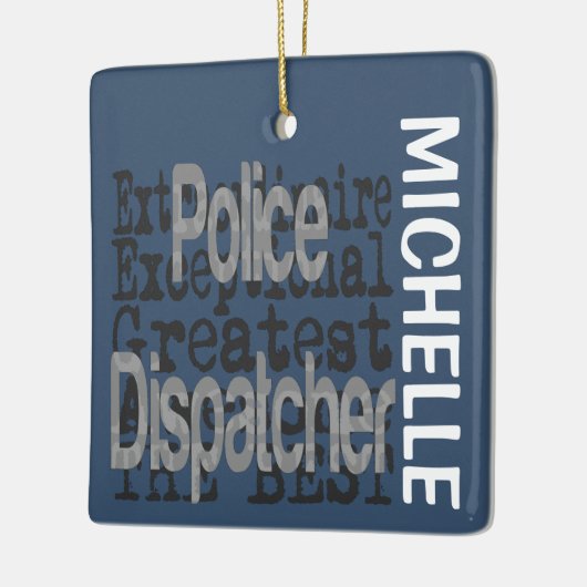 Ornement En Céramique Police Dispatcher Extraordinaire CUSTOM (Gauche)