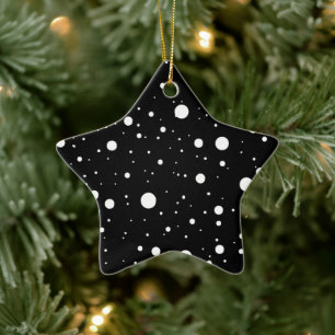 Ornement En Céramique Polka Dot Ornament de Noël - Festif & élégant