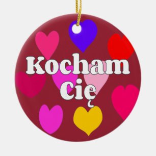 Ornement En Céramique Polonais - Je vous aime
