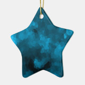 Ornement En Céramique Polygone bleu (Gauche)