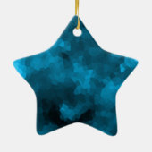 Ornement En Céramique Polygone bleu (Dos)