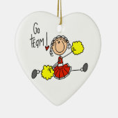 Ornement En Céramique Pom-pom girl de l'équipe Red Go (Droite)