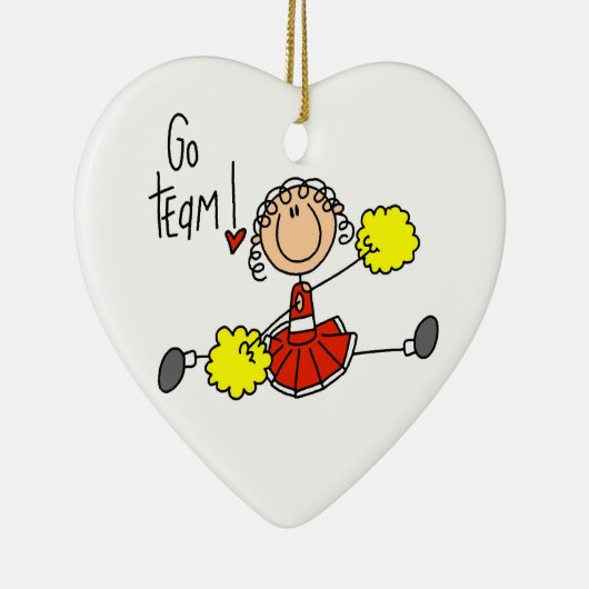 Ornement En Céramique Pom-pom girl de l'équipe Red Go (Droite)