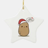 Ornement En Céramique Pomme de terre de Noël (Devant)