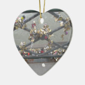 Ornement En Céramique Pont d'amants - serrures d'amour de Paris, France (Gauche)