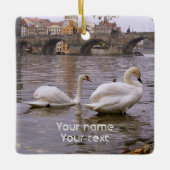 Ornement En Céramique Pont Swans et Charles à Prague (Devant)