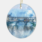 Ornement En Céramique Ponte Vecchio sur le fleuve Arno à Florence, Itali (Gauche)