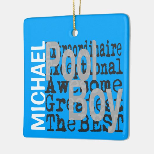 Ornement En Céramique Pool Boy Extraordinaire CUSTOM (Gauche)