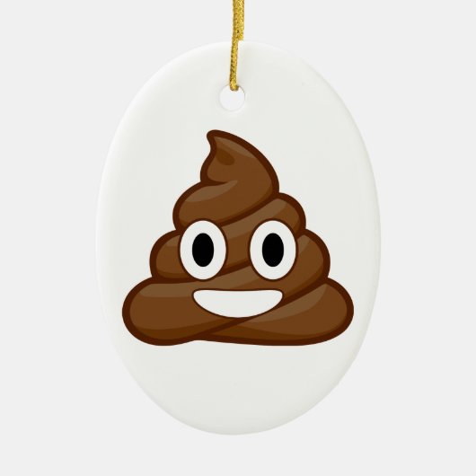 Ornement En Céramique poop emoji (Devant)