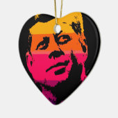 Ornement En Céramique Pop Art Jack JFK John F. Kennedy (Gauche)