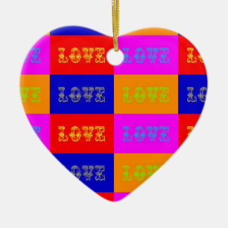 Ornement En Céramique Pop Art Love