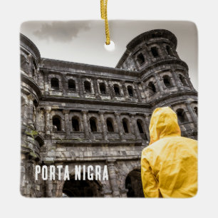 Ornement En Céramique Porta Nigra à Trier Rhénanie Palatinat Allemagne