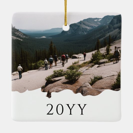 Ornement En Céramique Porte-photos personnalisée Arch Parc national Souv (Dos)