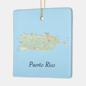 Ornement En Céramique Porto Rico Map Noël (Gauche)