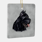 Ornement En Céramique Portrait de Cane Corso (Droite)