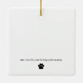 Ornement En Céramique Portrait de chat du Sibérien | (Dos)