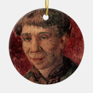 Ornement En Céramique Portrait de femme Madame Tanguy, Vincent van Gogh