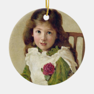 Ornement En Céramique Portrait de la fille de l'artiste (huile sur la