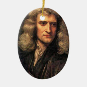 Ornement En Céramique Portrait d'Isaac Newton (1642-1727)