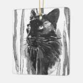 Ornement En Céramique Portrait Panther (Gauche)