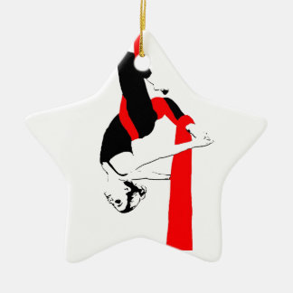 Ornement En Céramique Pose aérienne de Gémeaux de danseur de soies
