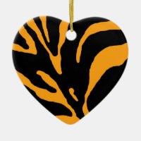 Poster de animal en bande orange Zebra