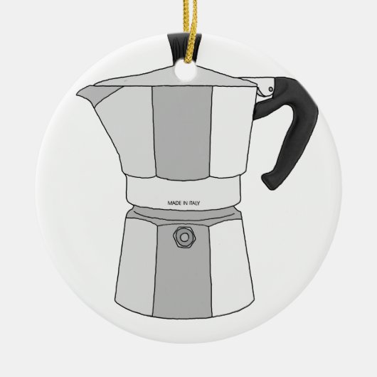 Ornement En Céramique Pot de café de Moka (Devant)