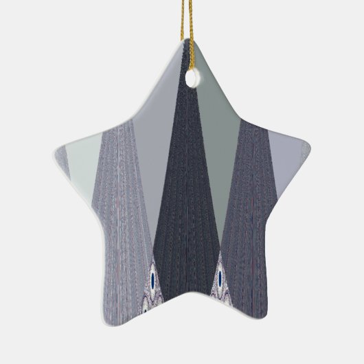 Ornement En Céramique Pots Chevron Gris Cendré Imprimer (Droite)