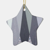 Ornement En Céramique Pots Chevron Gris Cendré Imprimer (Gauche)