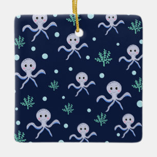 Ornement En Céramique Poulpe sous le motif enfants de la mer