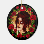 Ornement En Céramique Poupée de sucre Red Roses (Gauche)