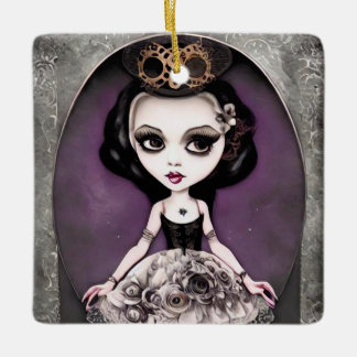 Ornement En Céramique Poupée princesse vintage Steampunk