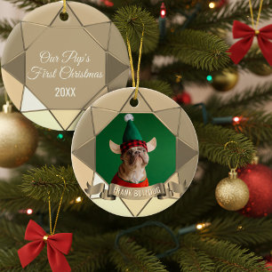 Ornement en céramique pour la première Noël de vot