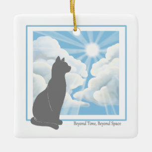 Ornement en céramique pour mémorial de chat