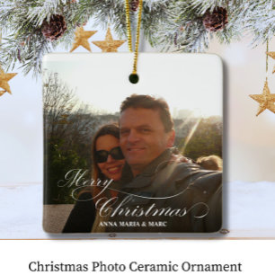 Ornement en céramique pour photo de Noël