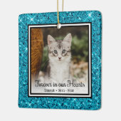 Ornement En Céramique Pour toujours dans nos coeurs Aqua Parties scintil (Gauche)