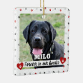 Ornement En Céramique Pour toujours dans nos coeurs Chien Photo Pet Perd (Droite)