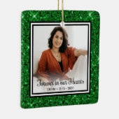 Ornement En Céramique Pour toujours dans nos coeurs Green Parties scinti (Droite)