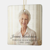 Ornement En Céramique Pour toujours dans nos coeurs Photo Memorial (Gauche)