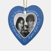 Ornement En Céramique Premier anniversaire de Mariage (Gauche)