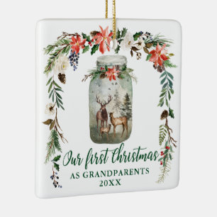 Ornement En Céramique Premier grand-père de Noël, photo de retour